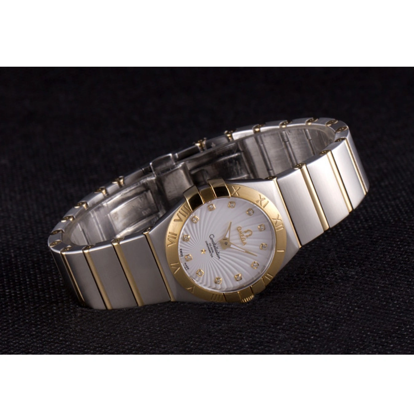 1013 Omega Constellation Gold Bezel Two Tone Band som95 621475